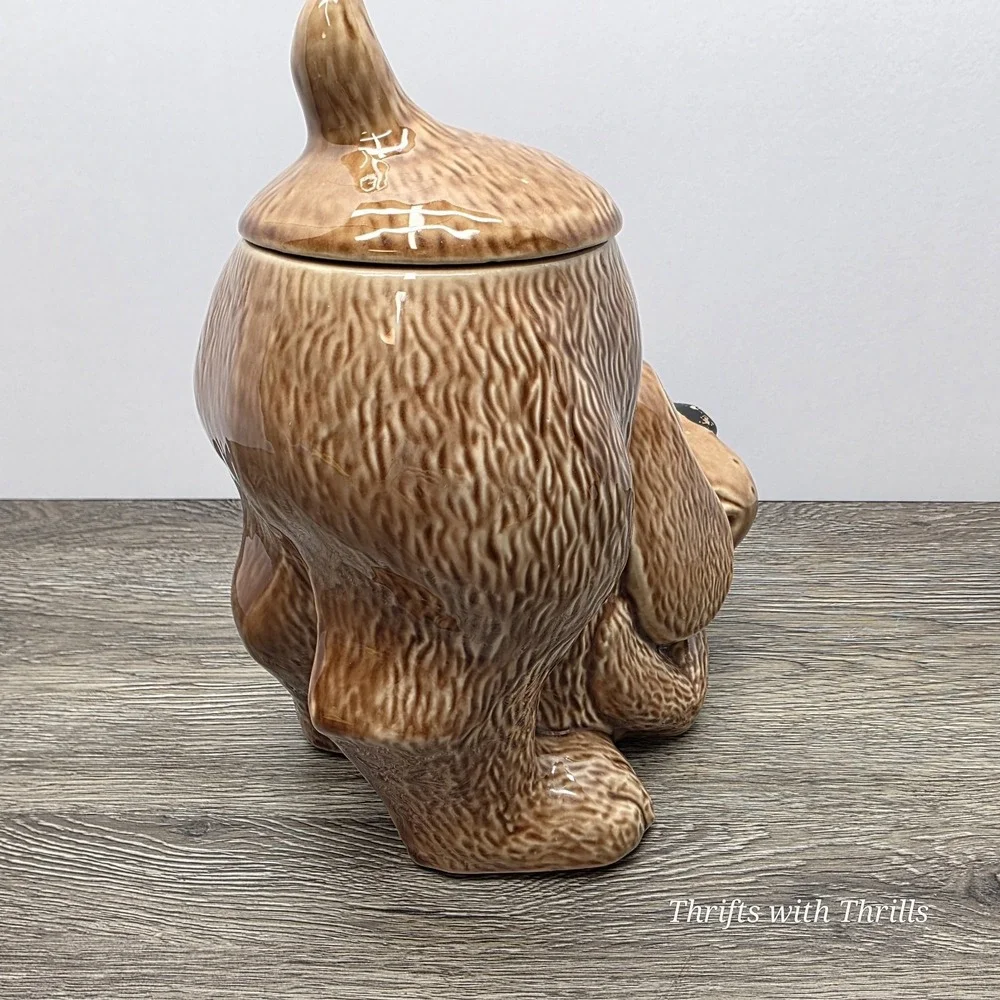 Vintage McCoy Brown Hound Dog Cookie Jar #0272 Canister
